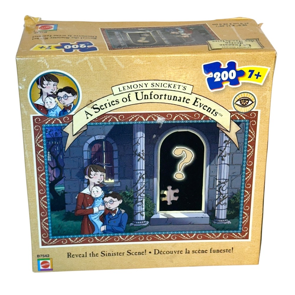 Mattel Series of Unfortunate Events 200pc Puzzle Reveal the Sinister Scene VTG